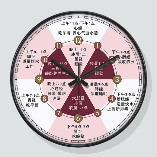 Pengchuang Light Welfare Ziwu Liuzhu Uhr Health Club Wanduhr Moderne Schönheitssalon Automatische Uhr A728 Schwarz [Radiowellenbewegung Automatische Zeit] 8 Zoll (Durchmesser 20 cm)