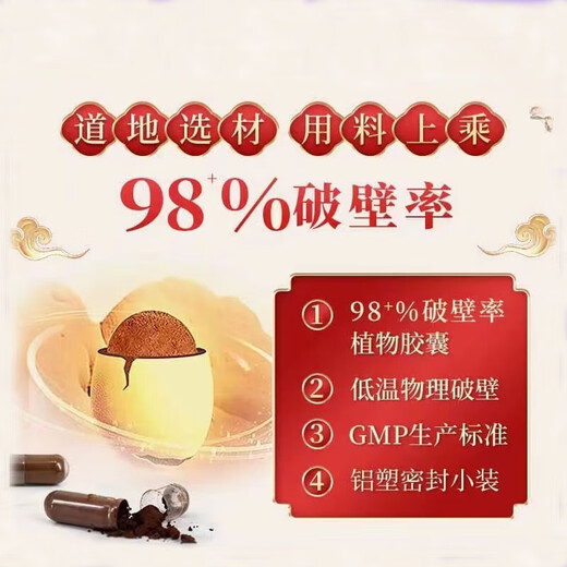 
Beijing Tongrentang Break Wall Linzhi Ganoderma Spore Powder Capsules 90 capsules for adults, middle-aged and elderly people to enhance immunity, a box of 90 capsules