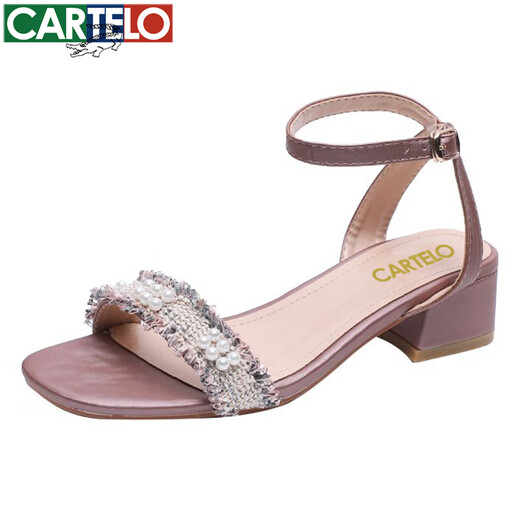 
CARTELO CARTELO Summer Thick Heel Sandals Fashion Fairy Wind Open-toed Women's Shoes KYF-829-1 Purple 38