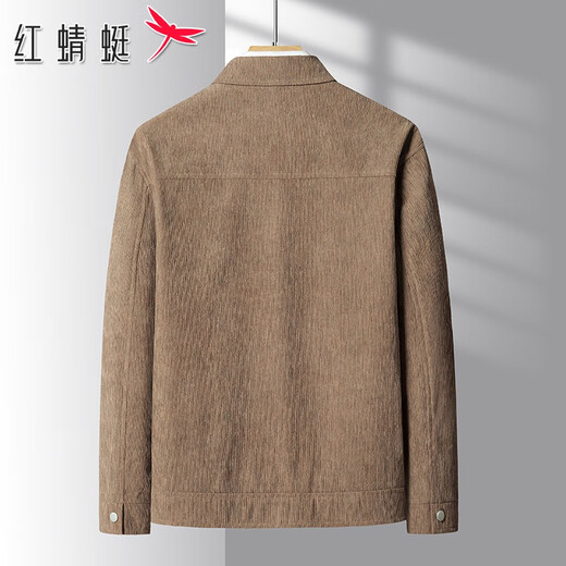 红蜻蜓（RED DRAGONFLY）夹克男士2025款春秋季商务休闲纯色外套潮流时尚商务高端衣服男装 HMT-9926卡其 常规 XL