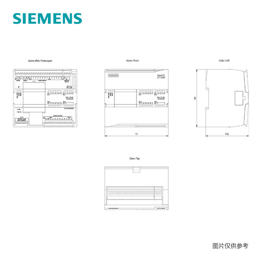 Siemens controller S7-1200 CPU1214C 14DI/10DO/2AI power supply 20.4-28.8VDC 6ES7214-1AG40-0XB0