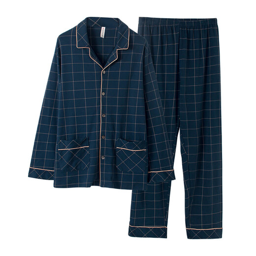Suzi Extra Gran tamaño Fat Pajamas Pajamas Gran tamaño Mangas largas de algodón de primavera y otoño de primavera y otoño en algodón 220 Jin [Jin equivale a 0.5 kg] Agregue peso para aumentar HDE9905 3XL [sugerido 140180 Jin [Jin iguala 0.5 kg]]]