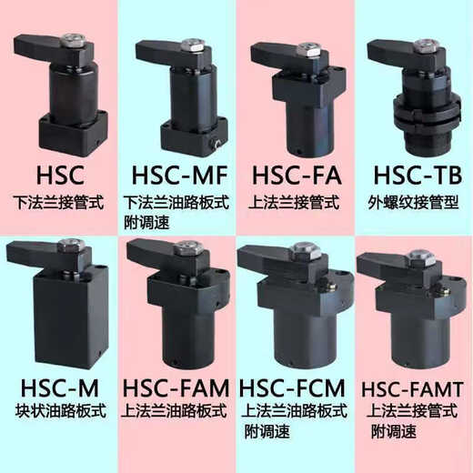 HSL fixture corner cylinder HSC25 32 40 50 63X90SR tooling hydraulic RS HNS rotation 0-1 Ling fluorescent rose red HSC63DRX90E