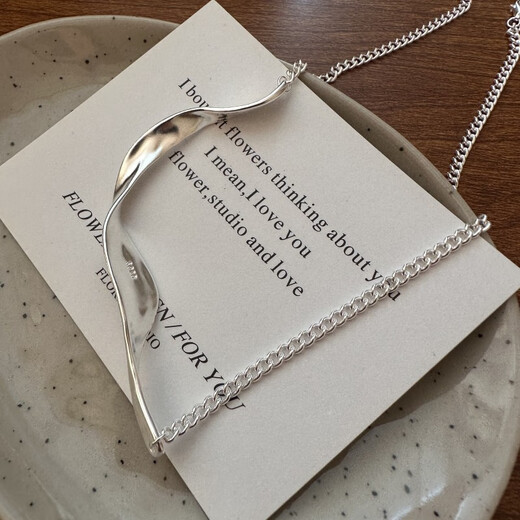 S925 sterling silver Korean style niche design heavy industry necklace Korean style fashion Korean big wave clavicle chain wholesale 24TL12 925 silver