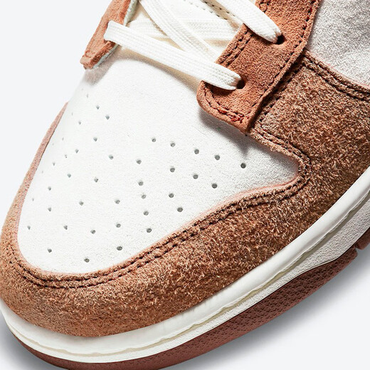 NIKE Nike Dunk Low White Brown Wheat Color Men's Low Top Casual Board Shoes DD1390-100 42