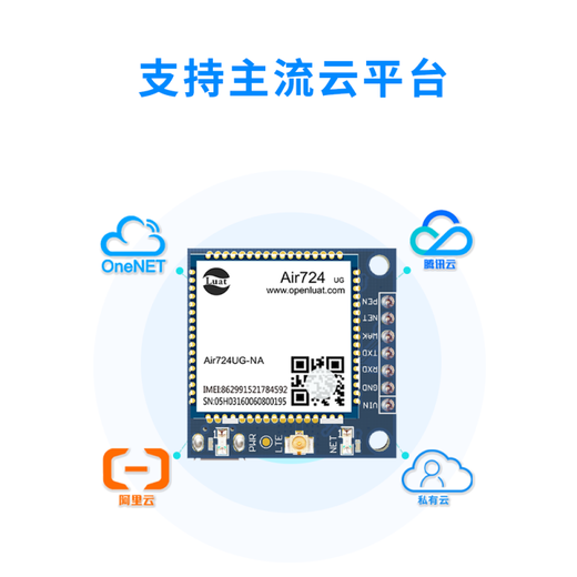 银尔达合宙Air724UG通 Cat1 4G模块支持功能电话语音短信支持二次开 YED-M724套餐A 不需要 AT固件