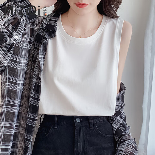 Le gilet à suspense Miziqi pour les femmes peut porter du coton pur 2025 Nouveau haut de style coréen d'été