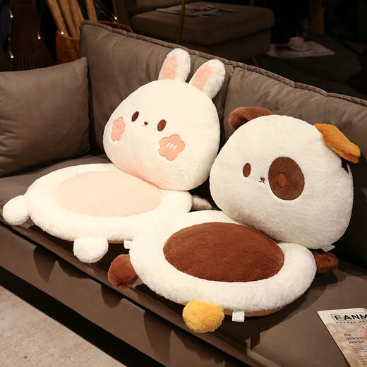 Yingzhu'er comfortable lumbar cushion, soft butt cushion, sedentary office cushion, all-in-one dormitory back cushion, car butt cushion, rabbit lumbar cushion, head 33X45 cm