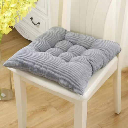 Yingzhuer thickened bay window cushion chair cushion office chair cushion computer chair seat cushion four seasons student classroom butt stool gray 45cmx45cm
