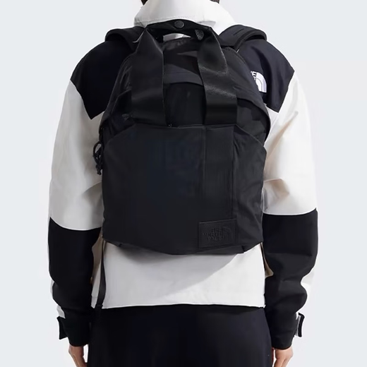 北面（The North Face） 20L 纯色时尚拉链开合 尼龙 双肩包 常规 女款 黑色 黑色