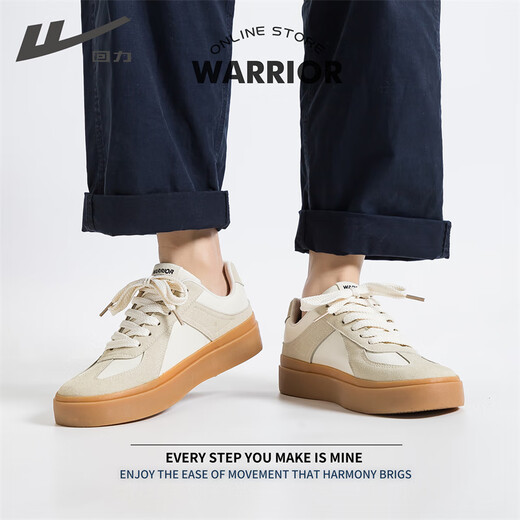 Warrior official moral training shoes men's shoes winter new casual sports shoes men's trendy versatile board shoes men gray/m 43