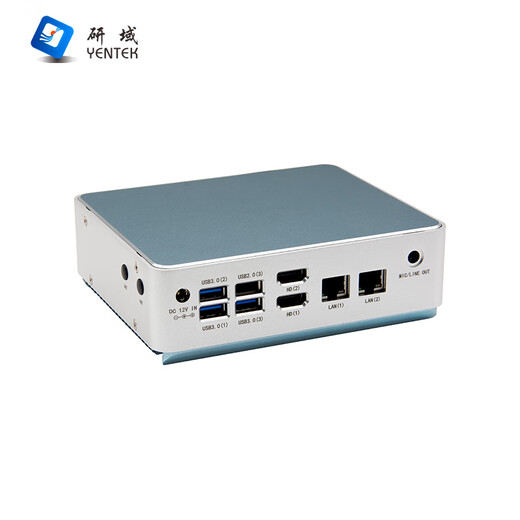 YENTEK双网口NUC迷你主机J6426小型工控机云桌面终端瘦客户机无风扇赛扬N6211工控电脑双HDMI小主机 N1250Z-H2 J6426/2.0GHz四核 8G/DDR4+128G/M.2+