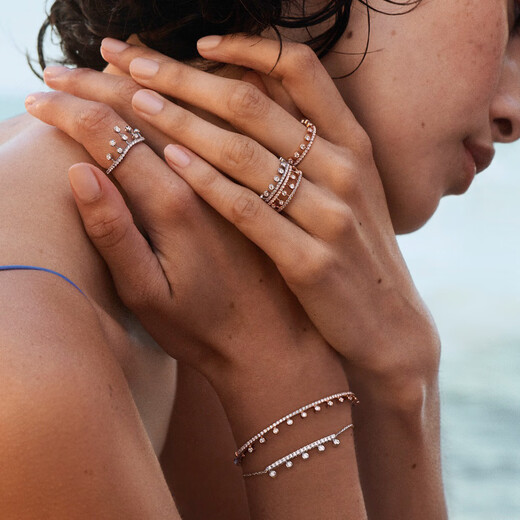 DE BEERSDe Beers Dewdrop Line white gold diamond bracelet ungraded below 20 points ungraded below 20 points 0 carat