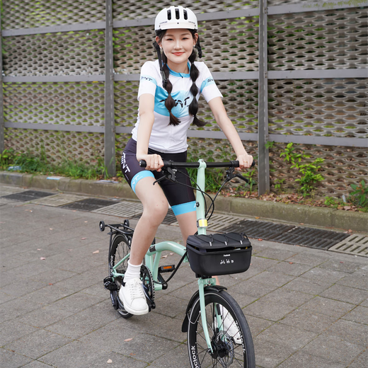 SMVP Xiaobu folding bicycle carbon fiber ultra-light British Xiaobu portable T9D-20D brompton men and women adult light green-M Yan handle 20 inches