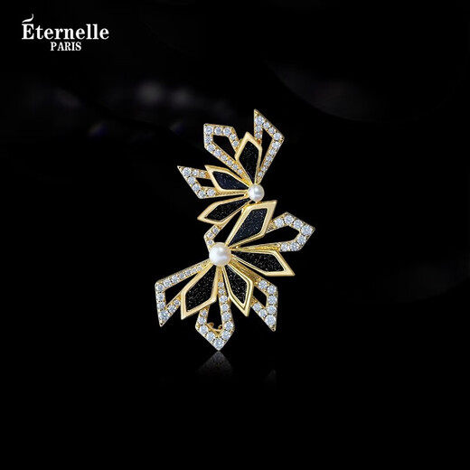Eternelle French Eternal Black Knight Series Brooch High-end Light Luxury Design European and American Corsage Brooch