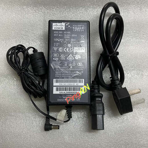 Original CISCO/Cisco AP universal power adapter AA25480L made by Yada 48V380mA power supply + power cord