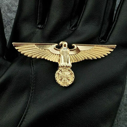 Premium German Eagle Badge Prussian Eagle Badge German Eagle of Rights Medal Black Eagle Brooch Accessories Silver Eagle of Rights Paper Card Packaging