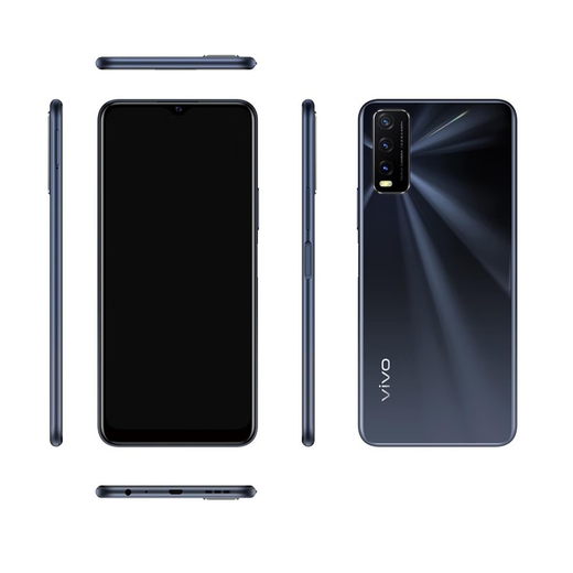 Vivo Y30 Phone mobile d'occasion 5000mAh grande batterie Strong Battery Life arrière Ai Smart Three-Photo Photography and Beauty Smart Gaming Phone Mobile Phone Obsidian Black 4G + 128G 95 NOUVEAU