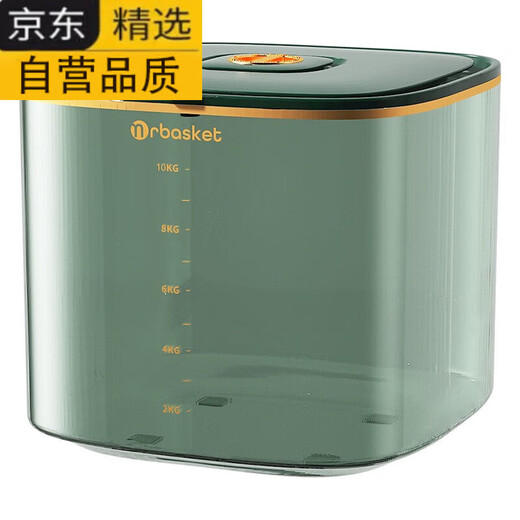 Tuojin German imported quality insect-proof moisture-proof sealed rice box 20 Jin [Jin equals 0.5 kg] Large capacity graded grain storage box 1585 1ml Light luxury white 10 Jin [Jin equals 0.5 kg] Pack metering cup