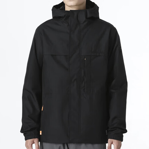 Timberland添柏岚冲锋衣男春季户外登山服防风连帽夹克防水工装外套A695W A695W001/黑色 XS 165 建议80-100斤