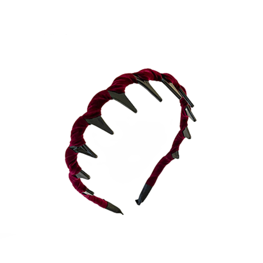 Xianyi fabric velvet wavy red headband new high skull toothed headband dual-purpose anti-slip hairpin fluffy headband black-velvet wavy headband