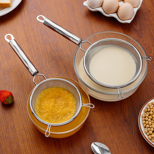 Vinland British soy milk filter sieve Chinese medicine juice sieve sieve baking artifact ultra-fine colander strainer 304 stainless steel 16cm 304 double-layer strainer flour sieve