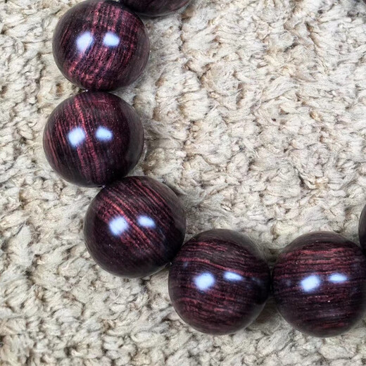 沐恩海南黄花梨手串高油高密老料紫油梨 沉水紫油梨20mm*12颗