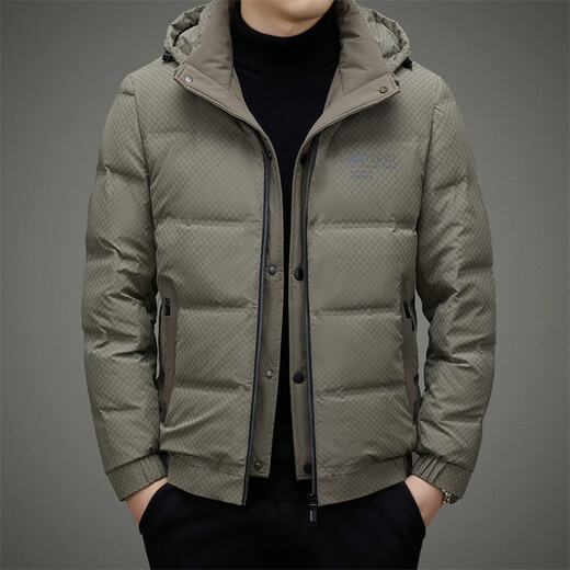 皮尔卡丹（pierre cardin）羽绒服男短款可拆卸帽2023新款休闲加厚冬季白鸭绒外套潮 9902黑色 170/84A