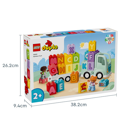 乐高（LEGO）积木拼装得宝10421 百趣字母卡车大颗粒积木桌儿童玩具生日礼物