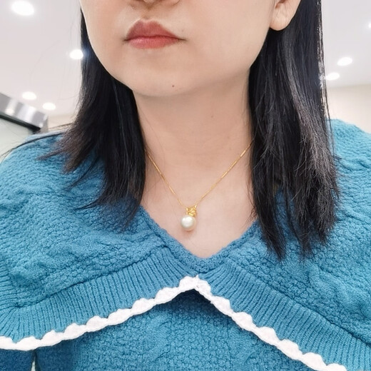 Xue Cong pendant 18K gold pagoda Baoding pearl pendant gourd empty support pendant beeswax jasper diy women's necklace small size 18K gold yellow one does not include necklace pearls