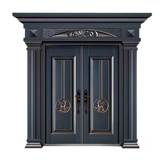 维诺亚别墅大门双开门仿家用入户门农村自建房乡村庭院进户门 款式1 测量详细咨询客服 颜色可