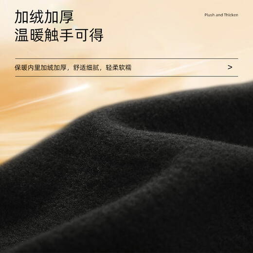 361 Plush running sports suit for men, winter warm tights, training clothes, track and field fitness clothes, morning running quick-drying clothes, warm five-piece set-black 2XL