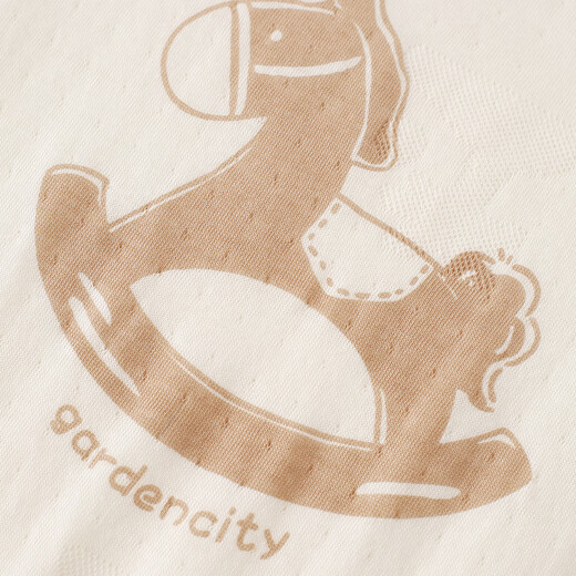 GARDEN CITY baby nightgown spring and autumn pure cotton double layer jacquard male and female baby anti-kick quilt nightgown one-piece children's long-sleeved pajamas apricot weight about 210g, 20-24 degrees can be worn alone 120cm pullover