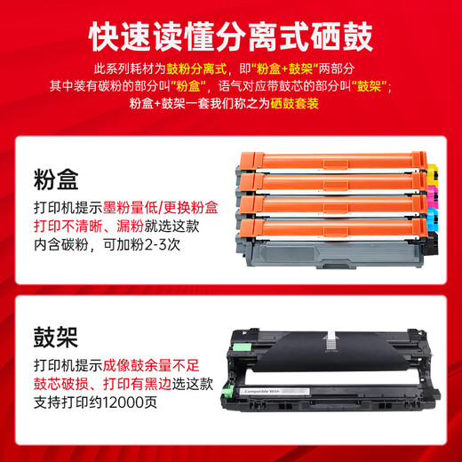 
Zhenyin Color Applicable Brothers HL-L3228/3288cdw Powder Box DCP-L3528/3568cdw L3768 Printer Toner Cart [9900 Pages] TN289 Four Color Large Capacity Powder Box Set