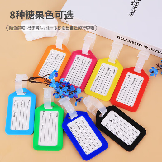 Upril Travel and business trip luggage tags, trolley luggage tags, check-in cards, ID cards, luggage tag cards, 5 packs, 9420 black