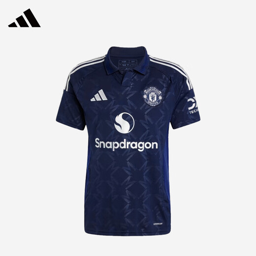 阿迪达斯 （adidas）24/25赛季曼联客场球迷版球衣短袖运动T恤足球服成人男IU1390 IU1390 光版无印制 S