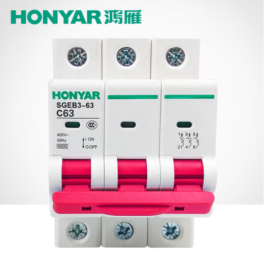 Hongyan air circuit breaker 2P air switch 1P electric gate small short circuit protector 10a16a25a63a25A1P