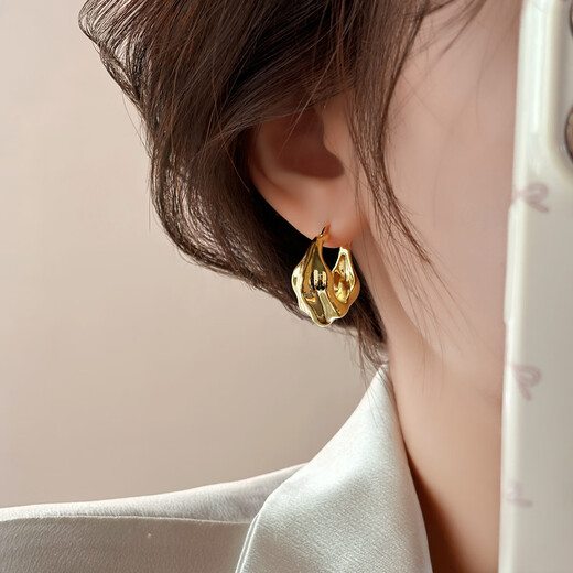 Yican Japanese and Korean metal retro earrings for women light luxury niche design high-end earrings 2025 new hot style temperament earrings Japanese and Korean metal retro earrings