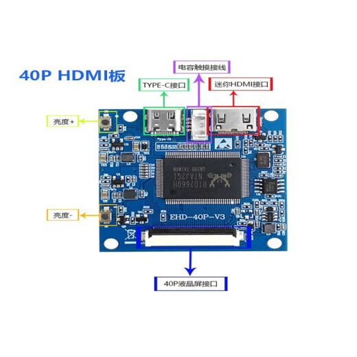 Kaiyuanda Capacitor de pantalla IPS de 5 pulgadas Touch 480*854 Interfaz RGB RGB Interfaz TFT-LCD Módulo de pantalla LCD La placa de desarrollo ETRGB se puede desarrollar secundaria secundaria