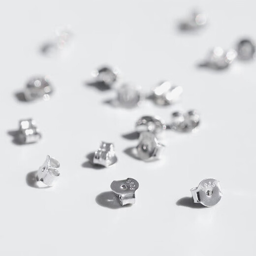 Huayouxinshi s925 sterling silver ear plugs, anti-falling, hypoallergenic, silver earrings, ear buckles, ear caps, ear jewelry, special accessories for earrings, ear plugs, s925 white ear plugs (price of 2 pieces)