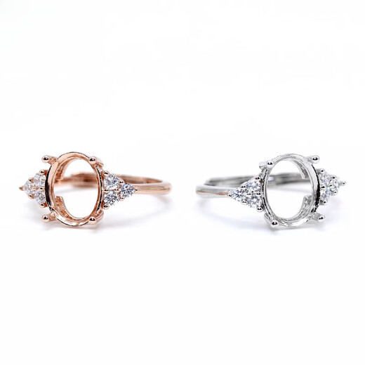 DL 1998 Fat Donglai same style 18k gold ring with empty support, simple ring support, Seiko female Korean version, K gold 9*11mm (white gold)