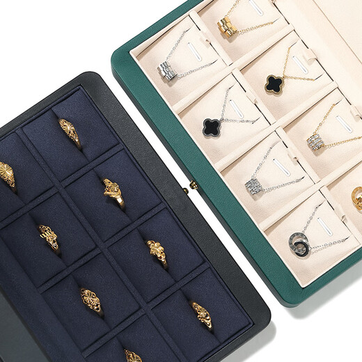 C/CC/K Leichte Luxus -Schmuck -Schmuck -Aufbewahrungsbox PU Leder Magnet Ring Storage Box Halskette Anhänger Juwelierschachtel Schmuck Schachtel ed11301 Ringpatrone Tinte Grün grün