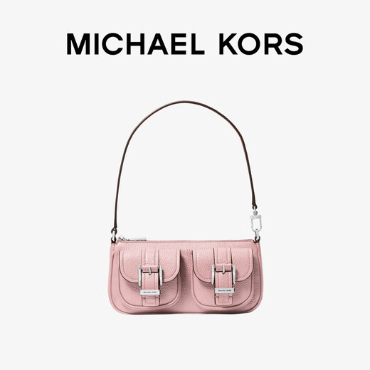 MICHAEL KORS迈克高仕【杨紫同款】MK Zoe 女士小号机车风腋下包 裸粉色 / 桑椹红 688 小号