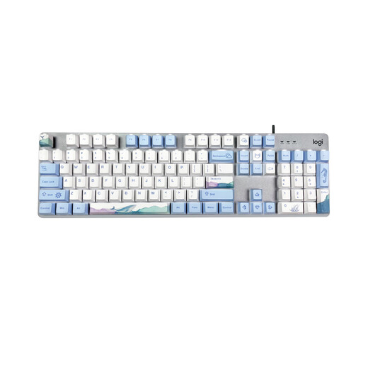 罗技（Logitech）K845机械键盘 游戏键盘 办公键盘有线全尺寸办公家用背光电竞吃鸡键盘 K845-青轴-鲸落+G102有线鼠标黑色