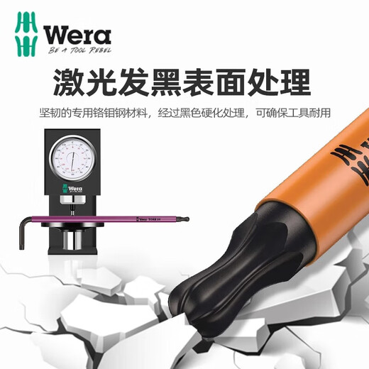 Vera (Wera) Deutschland 967 Single Ball Head Star Pflaumenblüten -Sechseckschlüssel mit demagnetizer grauer Pflaumenblütenschlüssel T8 05024350001