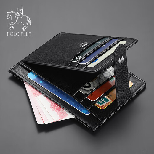 Poloflle Paul Card Bag Herren-Ultra-dünne Leder Multifunktions-Bankkartenkoffer Multi-Card-Position mit großer Kapazitäts-Brieftaschen-Karten-Karten-Karten-Kartenposition für Frauen