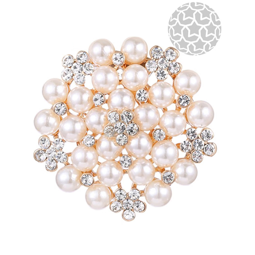 Antime sweater cardigan brooch pearl light luxury anti-exposure pin silk scarf buckle exquisite high-end temperament large shawl fixed buckle silver