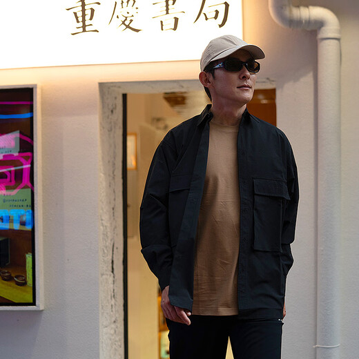 DAIWA autumn and winter DE-6223CS mountain style work shirt loose long-sleeved outdoor fishing wear black S