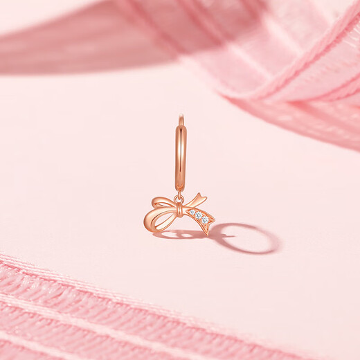 Trendy Acer 18K gold diamond stud earrings for women, rose gold earrings, small lucky EEK32204181 single model, birthday