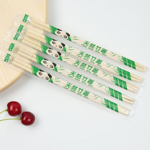 Jidaocook disposable chopsticks wholesale restaurant special round chopsticks bamboo chopsticks convenient chopsticks hygienic chopsticks set fast food takeaway chopsticks 5.5mm diameter with toothpicks 50 pairs